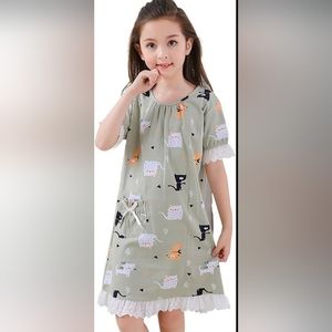 🛍sz 8 cat night dress with pocket